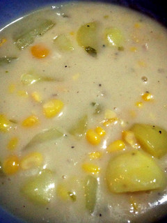 A picture of Potato Corn Chowder.