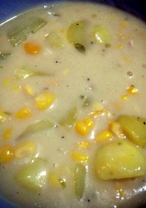 A picture of Potato Corn Chowder.