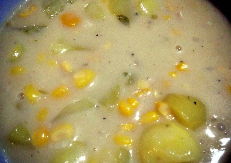 Steps to Make Super Quick Homemade Potato Corn Chowder