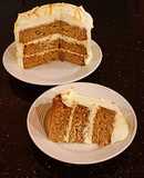 Salted Caramel Apple Layer Cake with Cinnamon Marscapone Cream Frosting