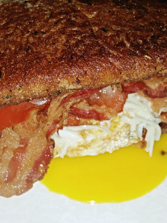 A picture of SugaMamas French Toast Sandwich.