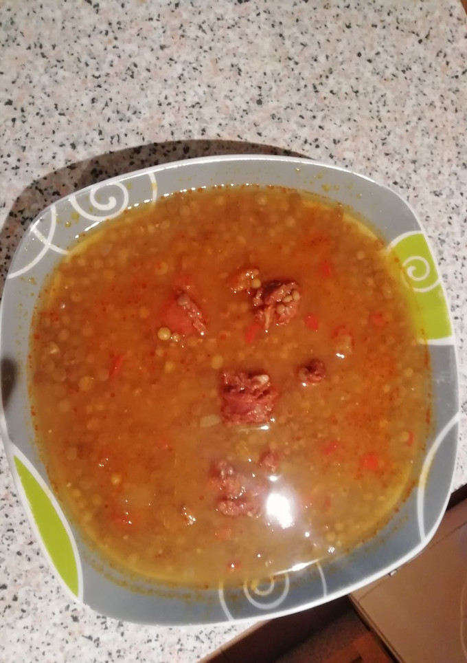 Una foto de Lentejas con chorizo a mi manera