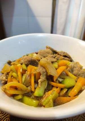 Foto resep Tumis Daging, Wortel, Labu Siam