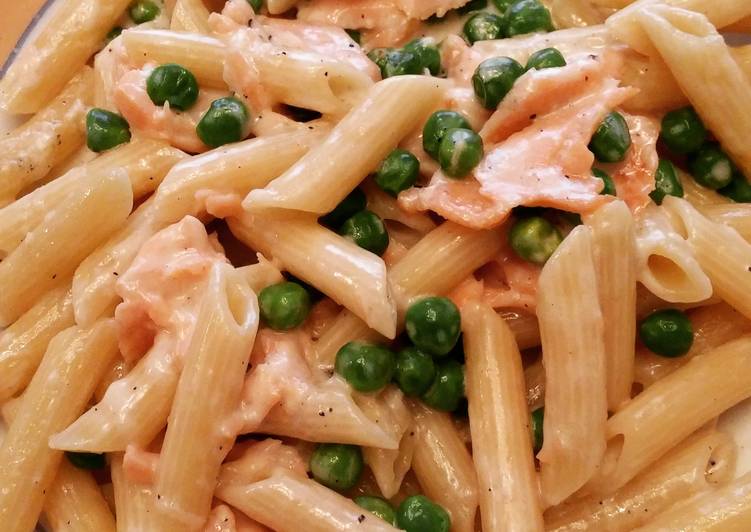 Easiest Way to Make Speedy Smoked salmon penne pasta