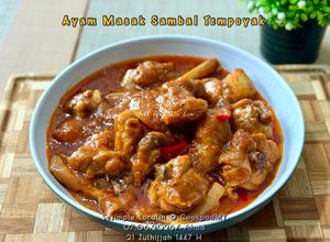 Gambar Ayam Masak Sambal Tempoyak Masam Manis
