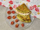 🥔🌱Omelette de papa y espinaca relleno con jamón y muzzarella 🌱🥔