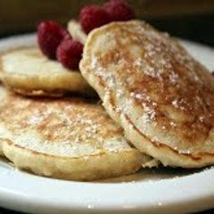 A picture of Cinnamon Oatmeal Pancakes.