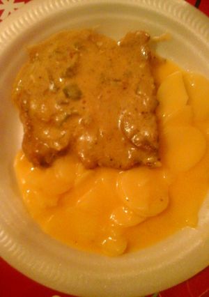 A picture of Pork chop Ala crème.