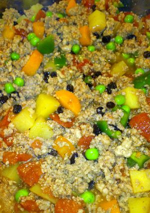 A picture of minced meat Menudo.