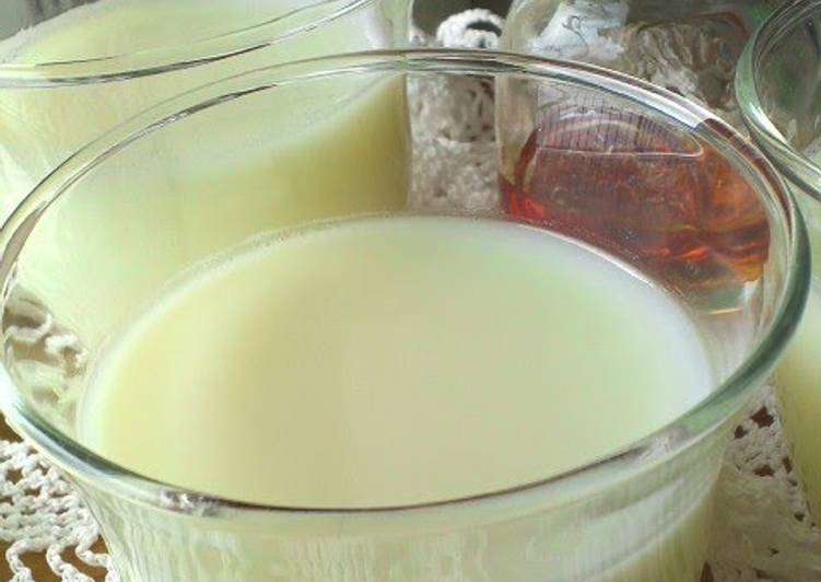 Creamy and Jiggly Milk Pudding with Gelatin