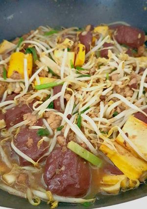 รูปของ ผัดถั่วงอกเต้าหู้หมูสับ