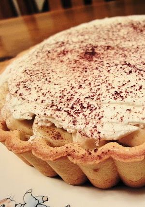 A picture of Rich Chocolate Banana Tart.