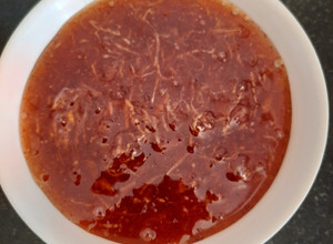 A picture of Raw mango chunda instant.
