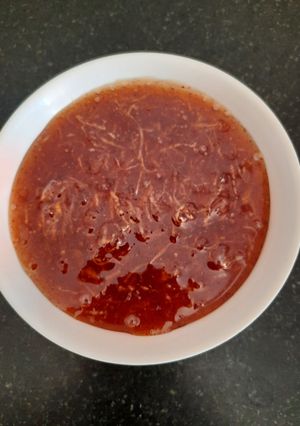 A picture of Raw mango chunda instant.