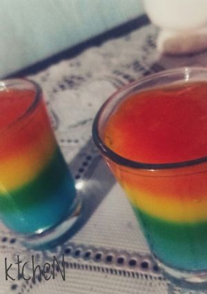 Foto resep Silky puding rainbow