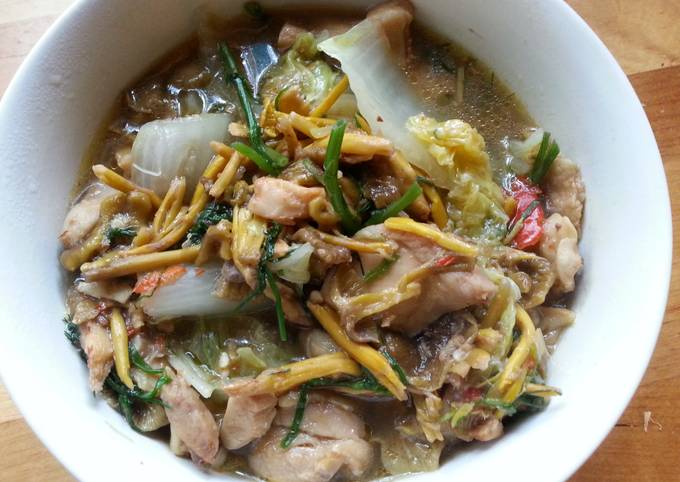 Thai chicken soup with swedish mushrooms