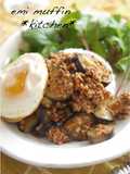 Japanese-Style Eggplant & Ground Meat Bolognese on Rice