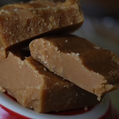 A picture of Aunt Kay's Peanut Butter Fudge.