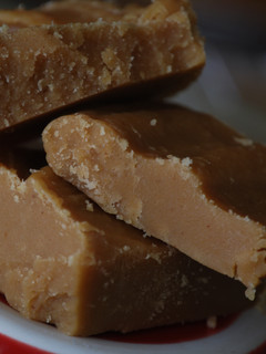 A picture of Aunt Kay's Peanut Butter Fudge.