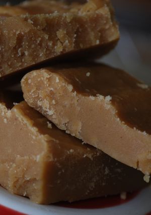 A picture of Aunt Kay's Peanut Butter Fudge.