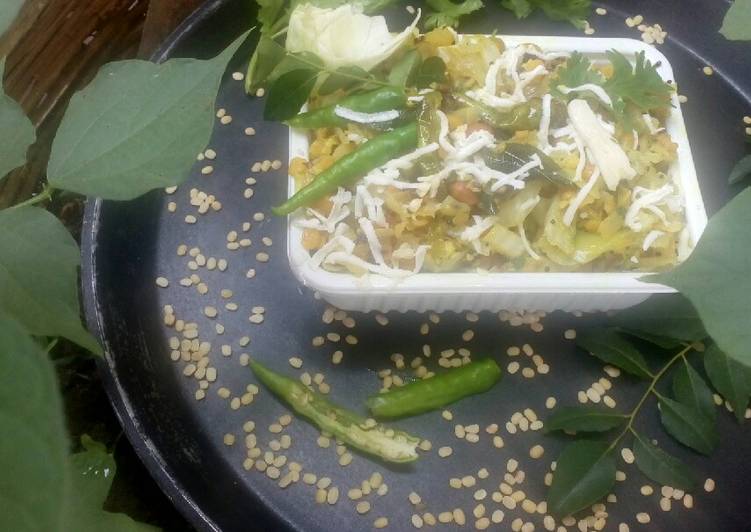 કેબેજ પોરિયલ.(cabagge poriyal in gujarati.)