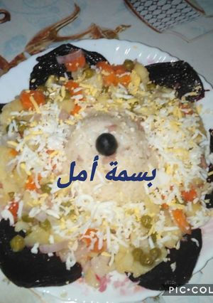 صورة لوصفة سلطة بالأرز والخضر صحية روعة 😋👍