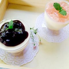A picture of Simple No-baked Cheese cake.