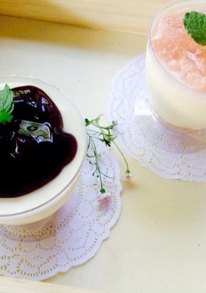 A picture of Simple No-baked Cheese cake.