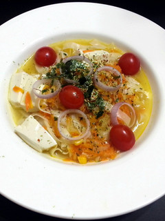 A picture of Tofu And Carrot Noodle Soup.