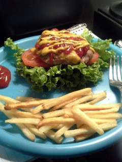 A picture of BAKED TURKEY-N-ONION BURGER.