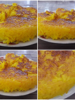عکسی از دستور ته چین زعفرانی