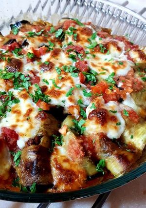 صورة لوصفة رولات الباذنجان باللحمة المفرومة طعمة ولا اروع👌😋