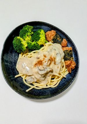 Foto resep Spaghetti Saus Jamur Creamy