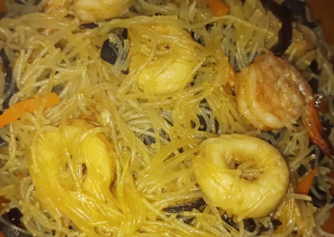 Bihun goreng jamur kuping udang