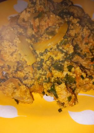 Foto de Couscous com Espinafres e Lombo de Porco