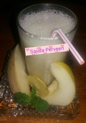 A picture of Melon smoothie#🍹🍋🌠 #KokabandCookpad #CookpadApp #RamadanKiTiyari.