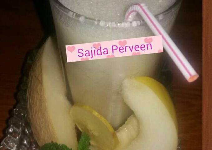 Recipe of Perfect Melon smoothie#🍹🍋🌠 #KokabandCookpad #CookpadApp #RamadanKiTiyari
