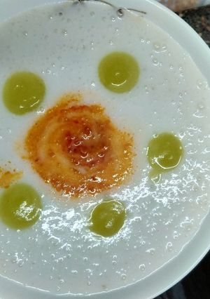 Hình của món Porridge shrimp with cheese and squash (Cháo tôm bí đao phô mai).