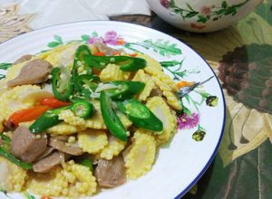 Foto resep Tumis Putren Bakso Cabe Ijo