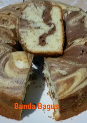Foto resep Bolu Marmer Ekonomis (ukuran sendok)