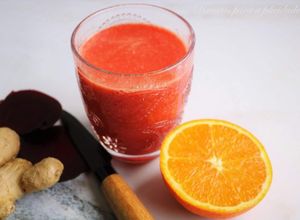 Foto de Smoothie de Beterraba com Laranja e Gengibre