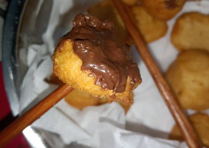 Bagaimana Menyiapkan Donat mini 3 bahan Anti Gagal