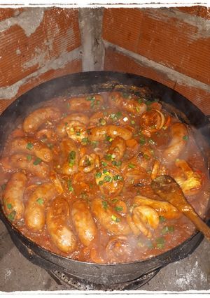Una foto de Chorizo a la pomarola (chorilines al disco)