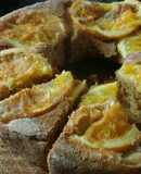 Torta de avena y naranja saludable