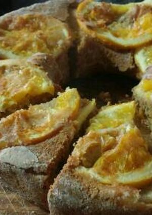 Una foto de Torta de avena y naranja saludable