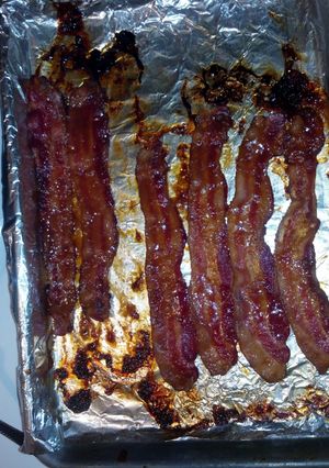 A picture of Baked brown sugar bacon.