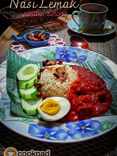 Gambar Nasi lemak sambal sotong