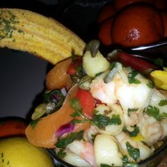 A picture of My take on seafood ceviche.