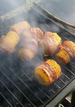A picture of Grill Bacon Wrapped Corn.