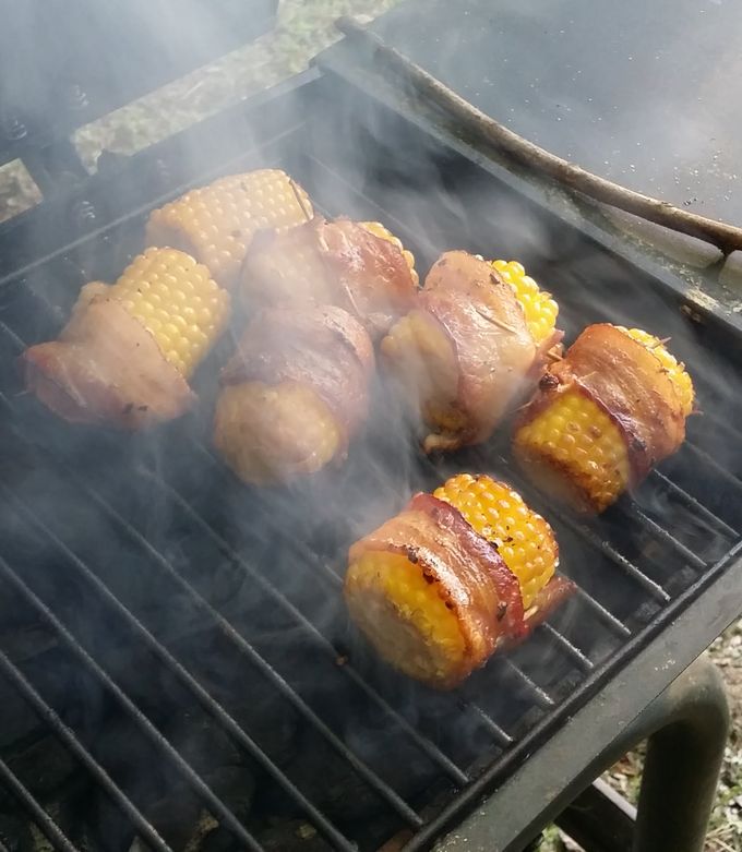 A picture of Grill Bacon Wrapped Corn.